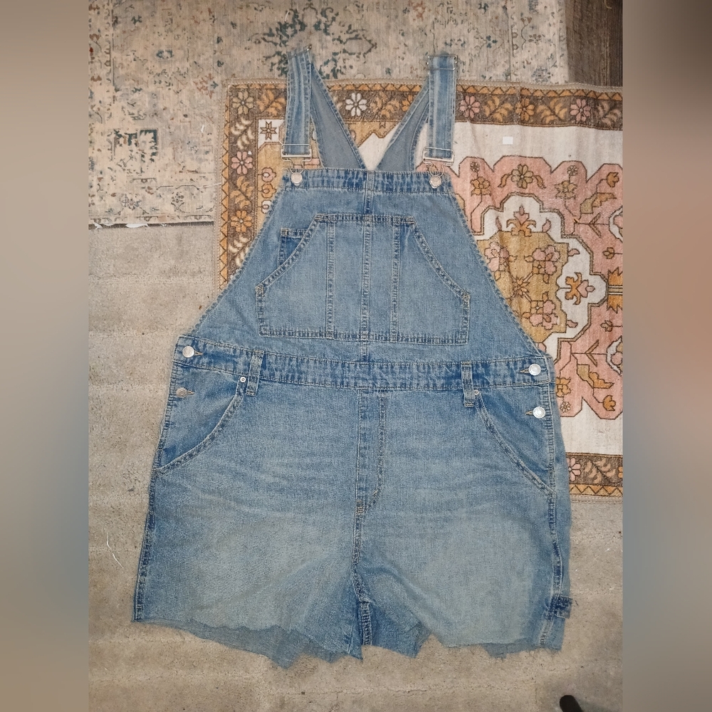 Denim Cutoff Shortalls